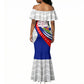Personalized Haiti Football Trogon Bird Mermaid Dress Les Grenadiers National Flag Art Caribbean