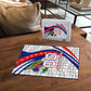 Personalized Haiti Football Trogon Bird Puzzle Les Grenadiers National Flag Art Caribbean