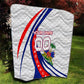 Personalized Haiti Football Trogon Bird Quilt Les Grenadiers National Flag Art Caribbean