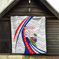 Personalized Haiti Football Trogon Bird Quilt Les Grenadiers National Flag Art Caribbean