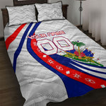 Personalized Haiti Football Trogon Bird Quilt Bed Set Les Grenadiers National Flag Art Caribbean