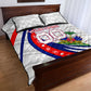 Personalized Haiti Football Trogon Bird Quilt Bed Set Les Grenadiers National Flag Art Caribbean