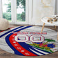 Personalized Haiti Football Trogon Bird Round Carpet Les Grenadiers National Flag Art Caribbean