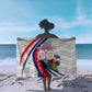 Personalized Haiti Football Trogon Bird Sarong Les Grenadiers National Flag Art Caribbean