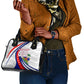 Personalized Haiti Football Trogon Bird Shoulder Handbag Les Grenadiers National Flag Art Caribbean