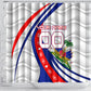 Personalized Haiti Football Trogon Bird Shower Curtain Les Grenadiers National Flag Art Caribbean