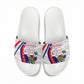 Personalized Haiti Football Trogon Bird Slide Sandals Les Grenadiers National Flag Art Caribbean
