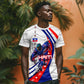 Personalized Haiti Football Trogon Bird T shirt Les Grenadiers National Flag Art Caribbean