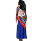Personalized Haiti Football Trogon Bird Tank Maxi Dress Les Grenadiers National Flag Art Caribbean