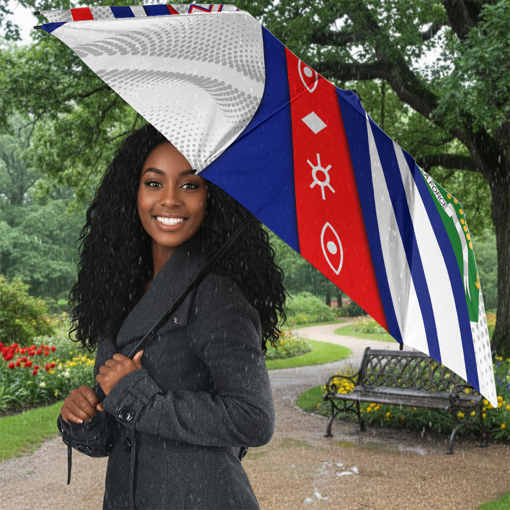 Personalized Haiti Football Trogon Bird Umbrella Les Grenadiers National Flag Art Caribbean