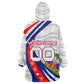 Personalized Haiti Football Trogon Bird Wearable Blanket Hoodie Les Grenadiers National Flag Art Caribbean