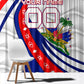 Personalized Haiti Football Trogon Bird Window Curtain Les Grenadiers National Flag Art Caribbean