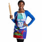 Personalized Haiti Football Apron Haitian Flag Trogon Bird Mascot