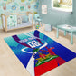 Personalized Haiti Football Area Rug Haitian Flag Trogon Bird Mascot