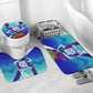 Personalized Haiti Football Bathroom Set Haitian Flag Trogon Bird Mascot