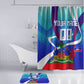 Personalized Haiti Football Bathroom Set Haitian Flag Trogon Bird Mascot