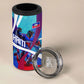 Personalized Haiti Football 4 in 1 Can Cooler Tumbler Haitian Flag Trogon Bird Mascot