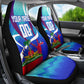 Personalized Haiti Football Car Seat Cover Haitian Flag Trogon Bird Mascot