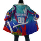 Personalized Haiti Football Cloak Haitian Flag Trogon Bird Mascot