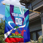 Personalized Haiti Football Garden Flag Haitian Flag Trogon Bird Mascot