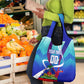 Personalized Haiti Football Grocery Bag Haitian Flag Trogon Bird Mascot