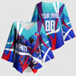 Personalized Haiti Football Kimono Sleeve Blouse Haitian Flag Trogon Bird Mascot