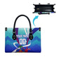 Personalized Haiti Football Leather Bag Haitian Flag Trogon Bird Mascot