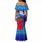 Personalized Haiti Football Mermaid Dress Haitian Flag Trogon Bird Mascot