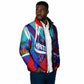 Personalized Haiti Football Padded Jacket Haitian Flag Trogon Bird Mascot