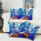 Personalized Haiti Football Pillow Cover Haitian Flag Trogon Bird Mascot