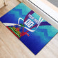 Personalized Haiti Football Rubber Doormat Haitian Flag Trogon Bird Mascot