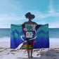 Personalized Haiti Football Sarong Haitian Flag Trogon Bird Mascot