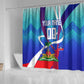 Personalized Haiti Football Shower Curtain Haitian Flag Trogon Bird Mascot