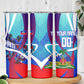 Personalized Haiti Football Skinny Tumbler Haitian Flag Trogon Bird Mascot