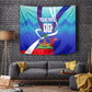 Personalized Haiti Football Tapestry Haitian Flag Trogon Bird Mascot
