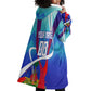 Personalized Haiti Football Wearable Blanket Hoodie Haitian Flag Trogon Bird Mascot