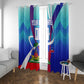 Personalized Haiti Football Window Curtain Haitian Flag Trogon Bird Mascot