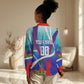 Personalized Haiti Football Women Casual Shirt Haitian Flag Trogon Bird Mascot