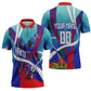Personalized Haiti Football Zipper Polo Shirt Haitian Flag Trogon Bird Mascot