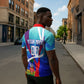 Personalized Haiti Football Zipper Polo Shirt Haitian Flag Trogon Bird Mascot
