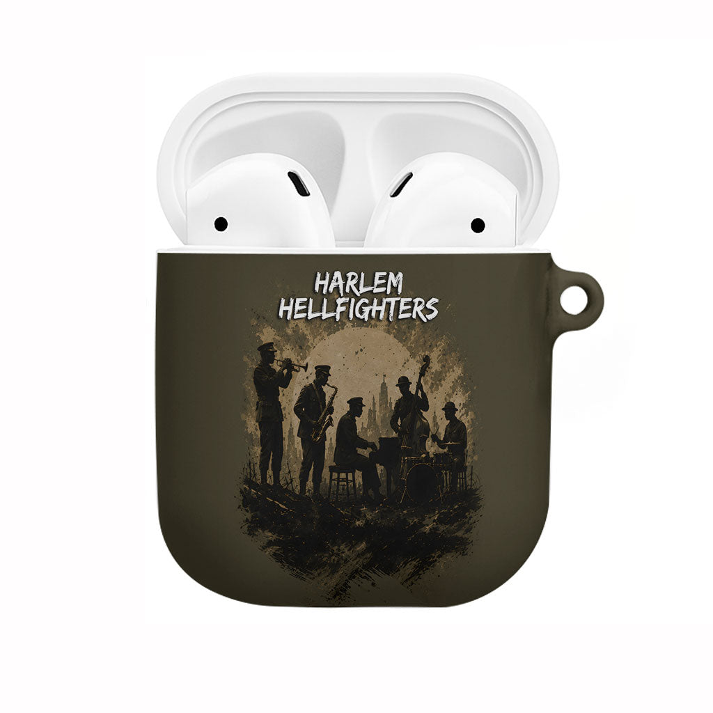 Harlem Hellfighters WWI Soldier AirPods Case Vintage Military Hero Jazz Band Silhouette Art
