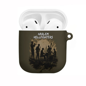 Harlem Hellfighters WWI Soldier AirPods Case Vintage Military Hero Jazz Band Silhouette Art