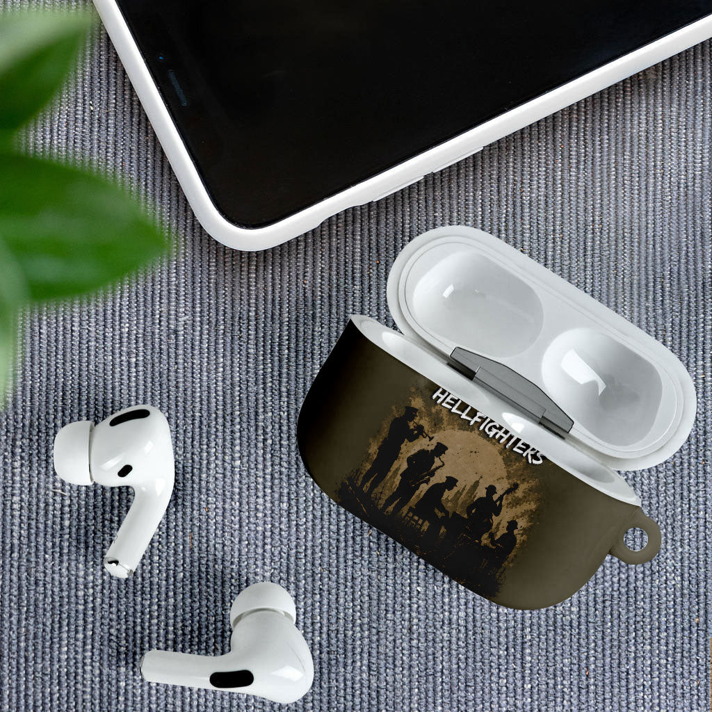 Harlem Hellfighters WWI Soldier AirPods Case Vintage Military Hero Jazz Band Silhouette Art