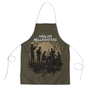 Harlem Hellfighters WWI Soldier Apron Vintage Military Hero Jazz Band Silhouette Art