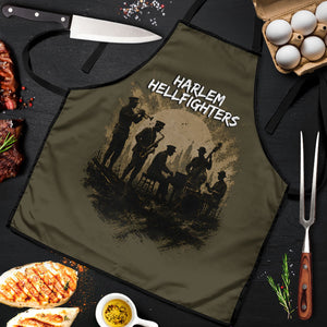 Harlem Hellfighters WWI Soldier Apron Vintage Military Hero Jazz Band Silhouette Art