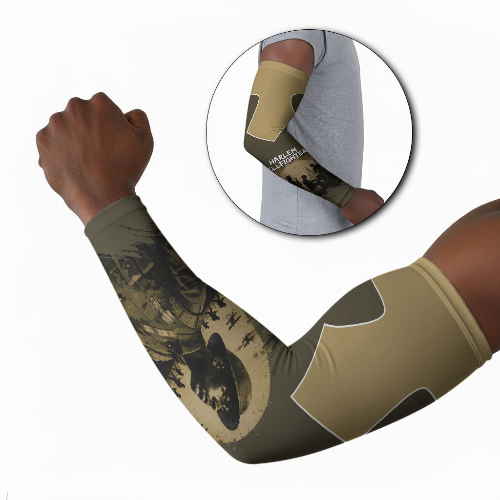 Harlem Hellfighters WWI Soldier Arm Sleeves Vintage Military Hero Jazz Band Silhouette Art