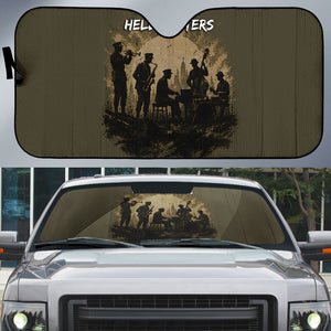 Harlem Hellfighters WWI Soldier Auto Sun Shade Vintage Military Hero Jazz Band Silhouette Art