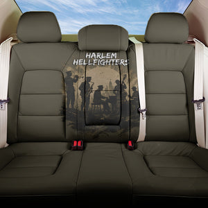 Harlem Hellfighters WWI Soldier Back Car Seat Cover Vintage Military Hero Jazz Band Silhouette Art
