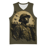 Harlem Hellfighters WWI Soldier Basketball Jersey Vintage Military Hero Jazz Band Silhouette Art