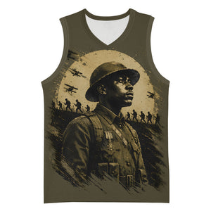 Harlem Hellfighters WWI Soldier Basketball Jersey Vintage Military Hero Jazz Band Silhouette Art